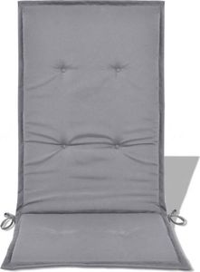 vidaXL Poduszki na krzesła ogrodowe, 2 szt., szare, 120x50x3 cm 6