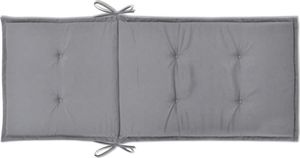 vidaXL Poduszki na krzesła ogrodowe, 2 szt., szare, 120x50x3 cm 7