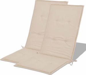 vidaXL Poduszki na krzesła ogrodowe, 2 szt., kremowe, 120x50x3 cm 3