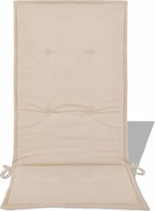 vidaXL Poduszki na krzesła ogrodowe, 2 szt., kremowe, 120x50x3 cm 6