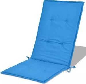 vidaXL Poduszki na krzesła ogrodowe, 2 szt., niebieskie, 120x50x3 cm 5