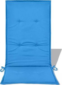 vidaXL Poduszki na krzesła ogrodowe, 2 szt., niebieskie, 120x50x3 cm 6