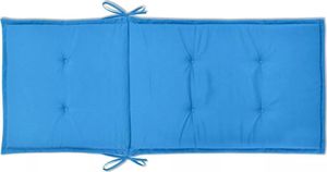 vidaXL Poduszki na krzesła ogrodowe, 2 szt., niebieskie, 120x50x3 cm 7