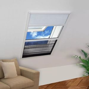 vidaXL Plisowana moskitiera okienna z roletą, aluminium, 80x100 cm 1