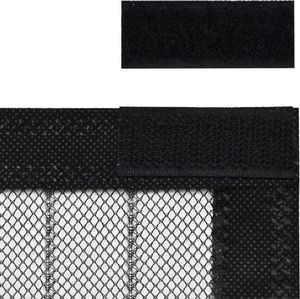 vidaXL Moskitiery na drzwi, 210 x 100 cm, 2 szt., z magnesem, czarne 5