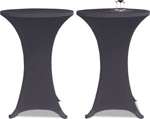 vidaXL Elastyczne nakrycie stołu antracytowe 2 szt. 80 cm 1