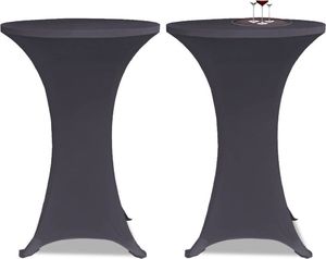 vidaXL Elastyczne nakrycie stołu antracytowe 2 szt. 60 cm 1