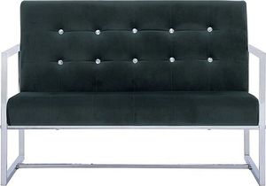 Elior Zgrabna 2-osobowa sofa Mefir - ciemnozielona 5