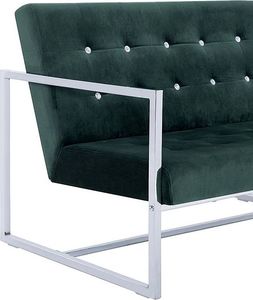 Elior Zgrabna 2-osobowa sofa Mefir - ciemnozielona 6