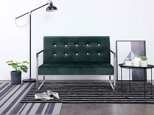 Elior Zgrabna 2-osobowa sofa Mefir - ciemnozielona 9