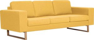 Elior Elegancka trzyosobowa sofa Williams 3X - żółta 1
