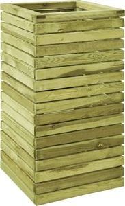 vidaXL Donica ogrodowa, 50x50x100 cm, impregnowane drewno sosnowe 1
