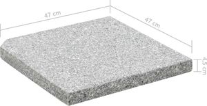 vidaXL Granitowy obciążnik do parasola, 25 kg, kwadratowy, szary 6