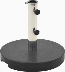 vidaXL Okrągła podstawa pod parasol, granitowa, 20 kg, czarna 1