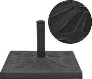 vidaXL Podstawa do parasola, kwadratowa, czarna, 19 kg, żywica 1
