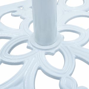 vidaXL Podstawa pod parasol, biała, 12 kg 49 cm, żeliwo 6