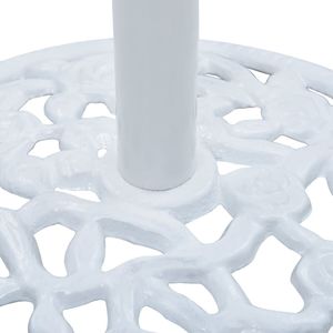 vidaXL Podstawa pod parasol, biała, 12 kg, 48 cm, żeliwo 4