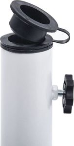vidaXL Podstawa pod parasol, biała, 12 kg, 48 cm, żeliwo 6