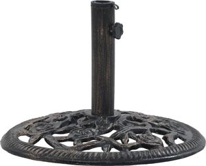 vidaXL Podstawa pod parasol, kolor brązu, 12 kg, 48 cm, żeliwo 2
