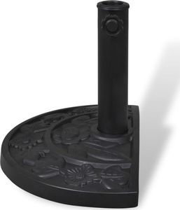 vidaXL Półokrągła podstawa pod parasol, żywica 3