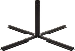 vidaXL Składana podstawa pod parasol, czarna, stalowa, 2,75 kg 1