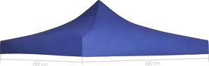 vidaXL Dach namiotu imprezowego, 3 x 3 m, niebieski 4