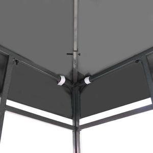 vidaXL Zadaszenie altany ogrodowej, 310 g/m, 3 x 3 m, szare 4