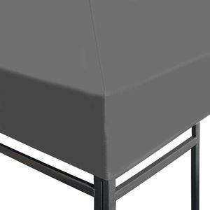 vidaXL Zadaszenie altany ogrodowej, 310 g/m, 3 x 3 m, szare 5