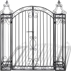 vidaXL Ozdobna brama ogrodowa z kutego żelaza, 122 x 20,5 x 134 cm 2