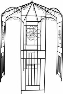 vidaXL Pergola ogrodowa, 250 cm, czarna 2