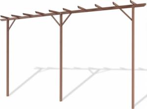 vidaXL Pergola z WPC, 400 x 40 x 195 cm, brązowa 1