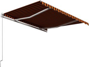 vidaXL Ręcznie zwijana markiza, 300 x 250 cm, pomarańczowo-brązowa 3
