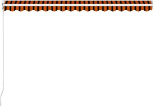 vidaXL Ręcznie zwijana markiza, 450 x 300 cm, pomarańczowo-brązowa 4