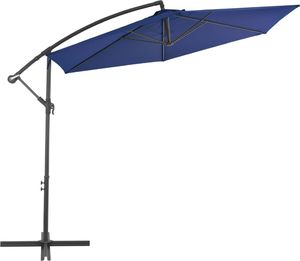 vidaXL Parasol wiszący z aluminiowym słupkiem, 300 cm, niebieski 2