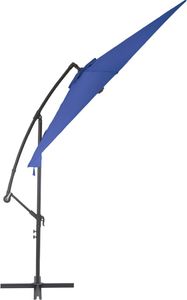 vidaXL Parasol wiszący z aluminiowym słupkiem, 300 cm, niebieski 3