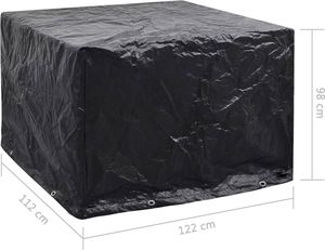 vidaXL Pokrowce na meble ogrodowe, 2 szt., 8 oczek, 122x112x98 cm 8