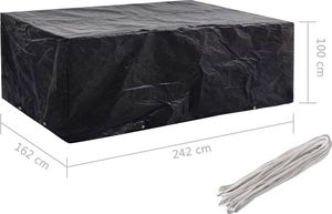 vidaXL Pokrowce na meble ogrodowe, 2 szt., 8 oczek, 242x162x100 cm 7