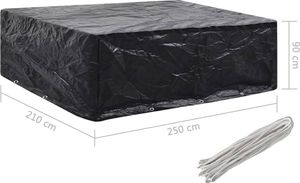 vidaXL Pokrowce na meble ogrodowe, 2 szt., 8 oczek, 250x210x90 cm 7