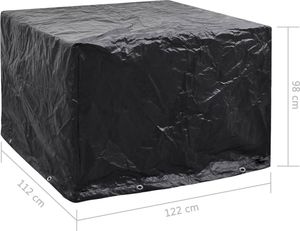 vidaXL Pokrowiec na meble ogrodowe, 8 oczek, 122 x 112 x 98 cm 7
