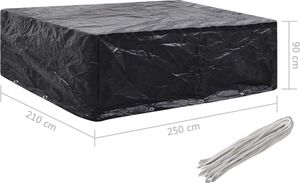 vidaXL Pokrowiec na meble ogrodowe, 8 oczek, 250 x 210 x 90 cm 6