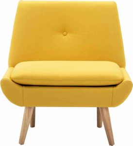 vidaXL Fotel, żółty, tkanina 4