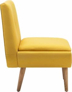 vidaXL Fotel, żółty, tkanina 5