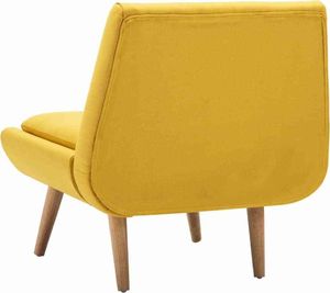 vidaXL Fotel, żółty, tkanina 6