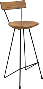 vidaXL Stołki barowe, 2 sztuki, lite drewno tekowe 2