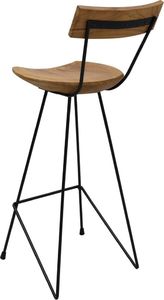 vidaXL Stołki barowe, 2 sztuki, lite drewno tekowe 5