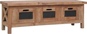 vidaXL Szafka pod TV, 3 szuflady, 120x30x40 cm, lite drewno mahoniowe 1