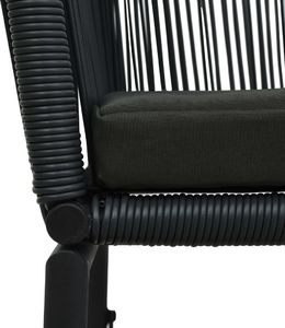 vidaXL Krzesła ogrodowe, 2 sztuki, czarne, rattan PVC (48135) 7