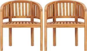 vidaXL krzesła w kształcie banana, 2 sztuki, lite drewno tekowe (48019) 2