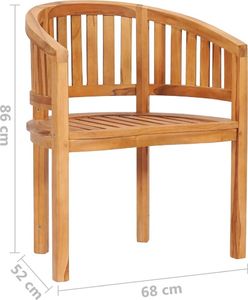 vidaXL krzesła w kształcie banana, 2 sztuki, lite drewno tekowe (48019) 7