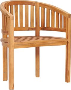 vidaXL krzesło w kształcie banana, lite drewno tekowe (48018) 1
